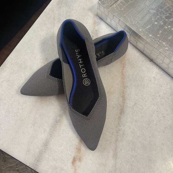 Rothy's The Point Flat-Gray - Picture 5 of 12